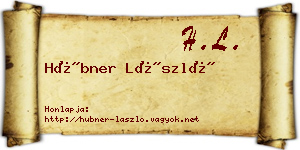 Hübner László névjegykártya