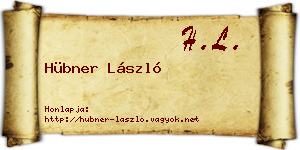Hübner László névjegykártya