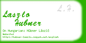 laszlo hubner business card
