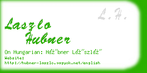 laszlo hubner business card